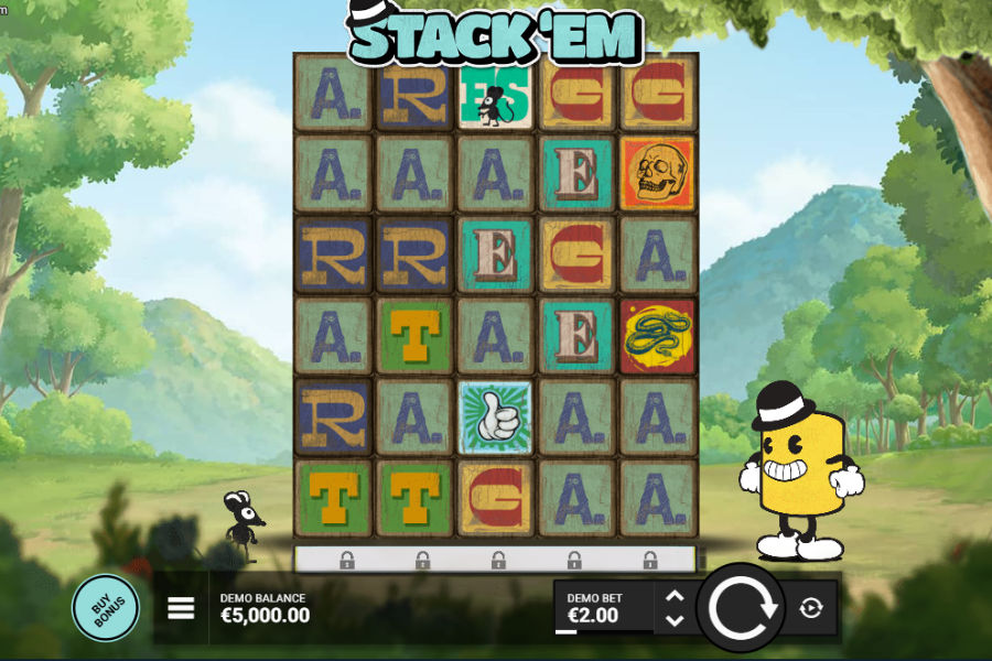 demo play of the stack em slot